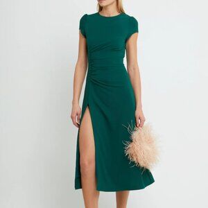 o.p.t. Quinn Midi Dress - Green, Size Medium